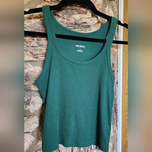 Wild Fable Green Cropped Ribbed Tank Top